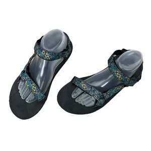 TEVA Sz 10 Adjustable Sandals Blue‎ Yellow Original Universal Multicolor